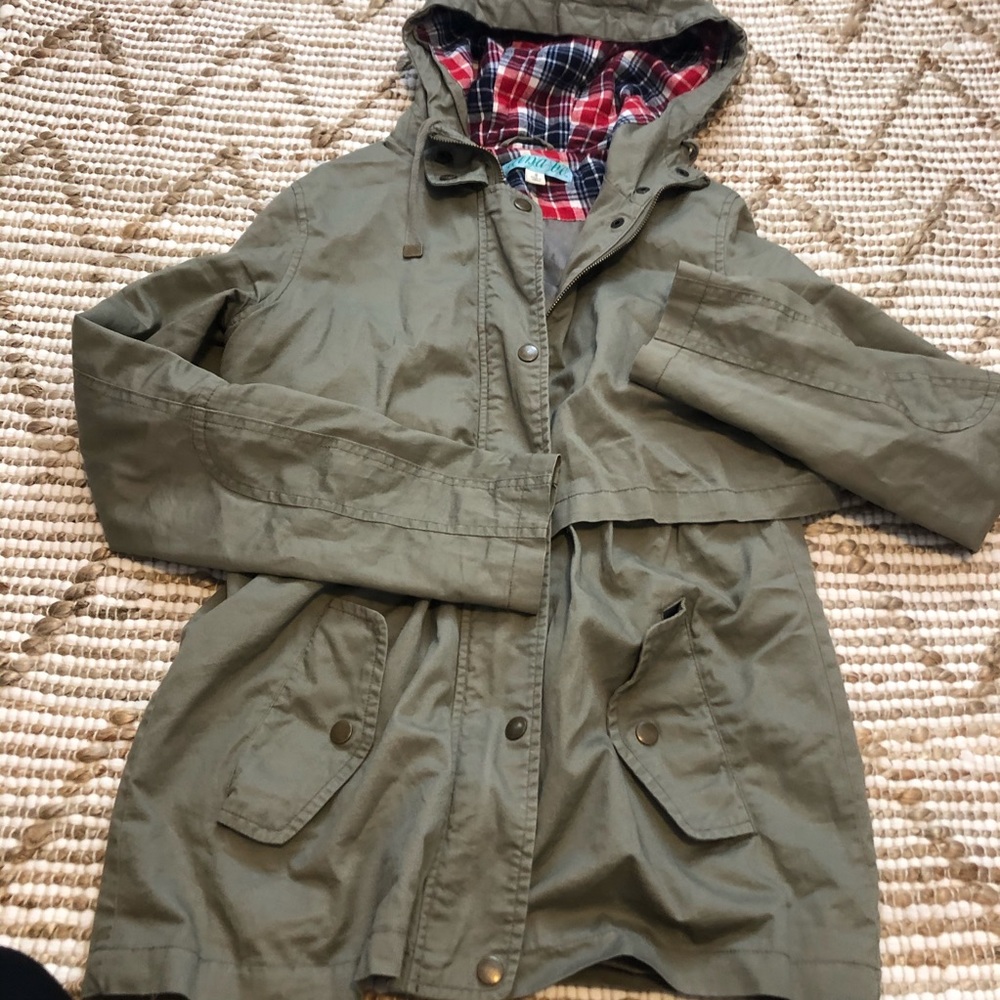 Francesca’s green army coat pea coat